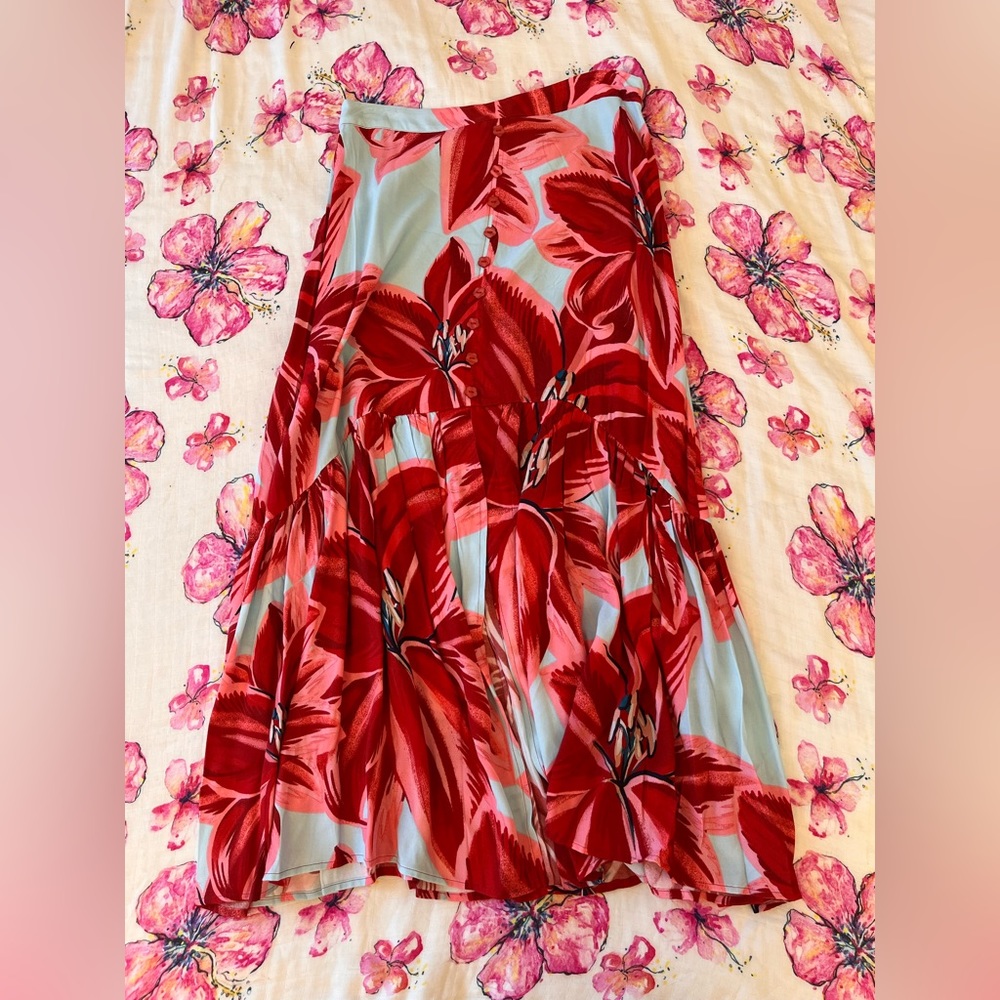 Farm Rio Azalea maxi skirt - size large - NWT - Anthropologie
